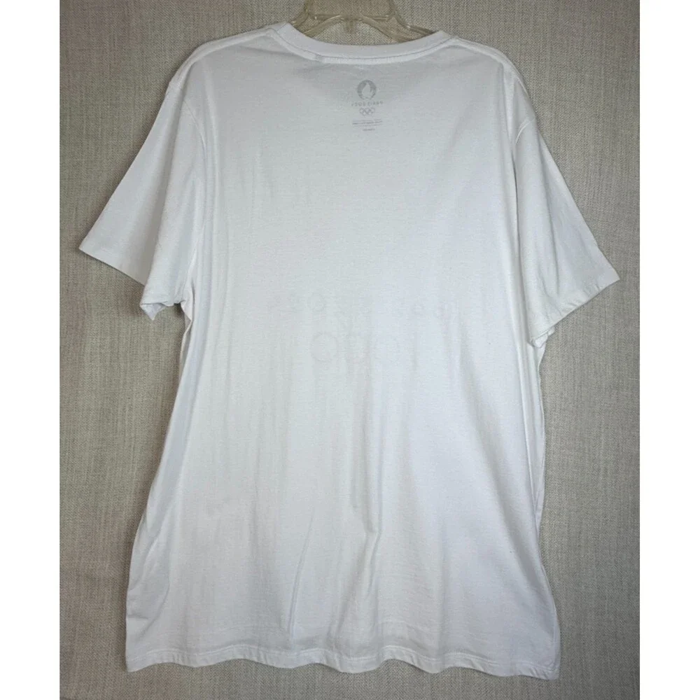Paris 2024 Olympics T-Shirt Men's Size 2XL Torch White